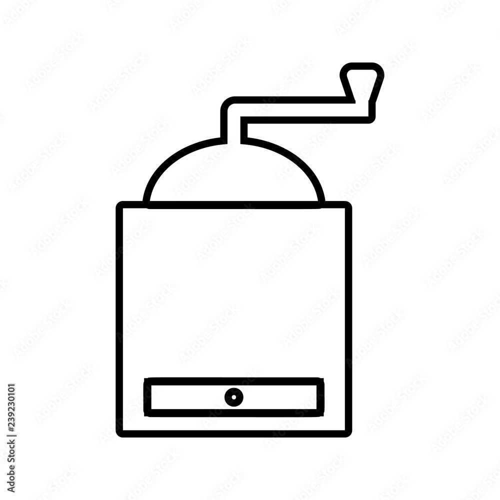 hand-held coffee grinder icon. Element of kitchen tools for mobile concept and web apps icon. Thin line icon for website design and development, app development hand-held coffee grinder icon. Element of kitchen tools for mobile concept and web apps icon. Thin line icon for website design and development, app development