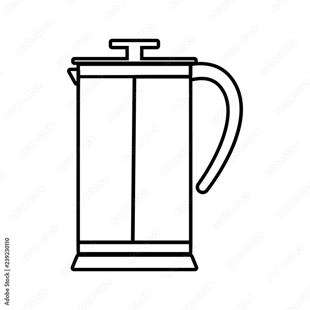 Fototapeta premium kettle icon. Element of kitchen tools for mobile concept and web apps icon. Thin line icon for website design and development, app development