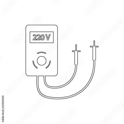 ammeter icon. Element of measuring elements for mobile concept and web apps icon. Thin line icon for website design and development, app development