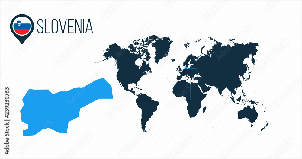 Slovenia Location On The World Map For All World 1000 F 239230763 