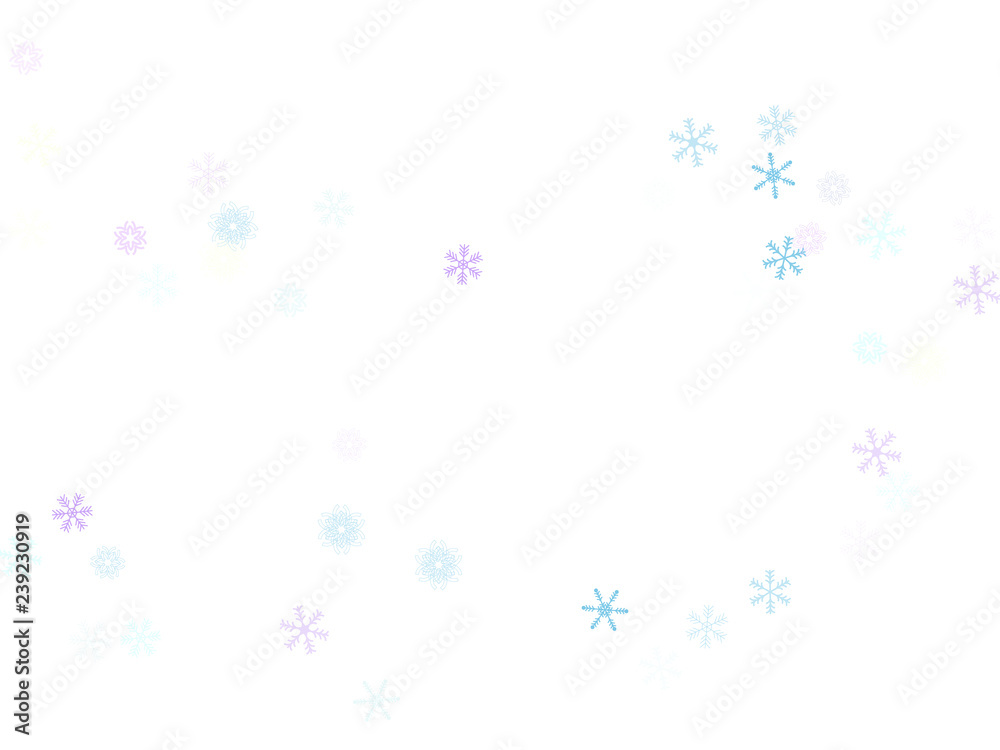 Falling down snow confetti, snowflake vector border. Festive winter, Christmas, New Year sale background. Cold weather, winter storm, scatter texture. Hipster snowfall falling snowflakes cool confetti