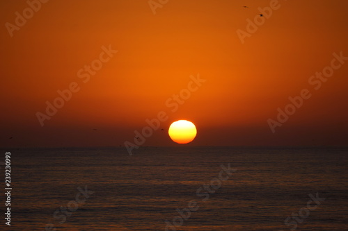 sunset over sea © John