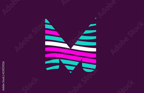 alphabet letter m logo icon design typography