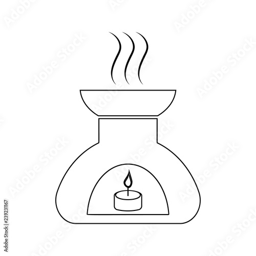 aroma candles icon. Element of SPA for mobile concept and web apps icon. Thin line icon for website design and development  app development