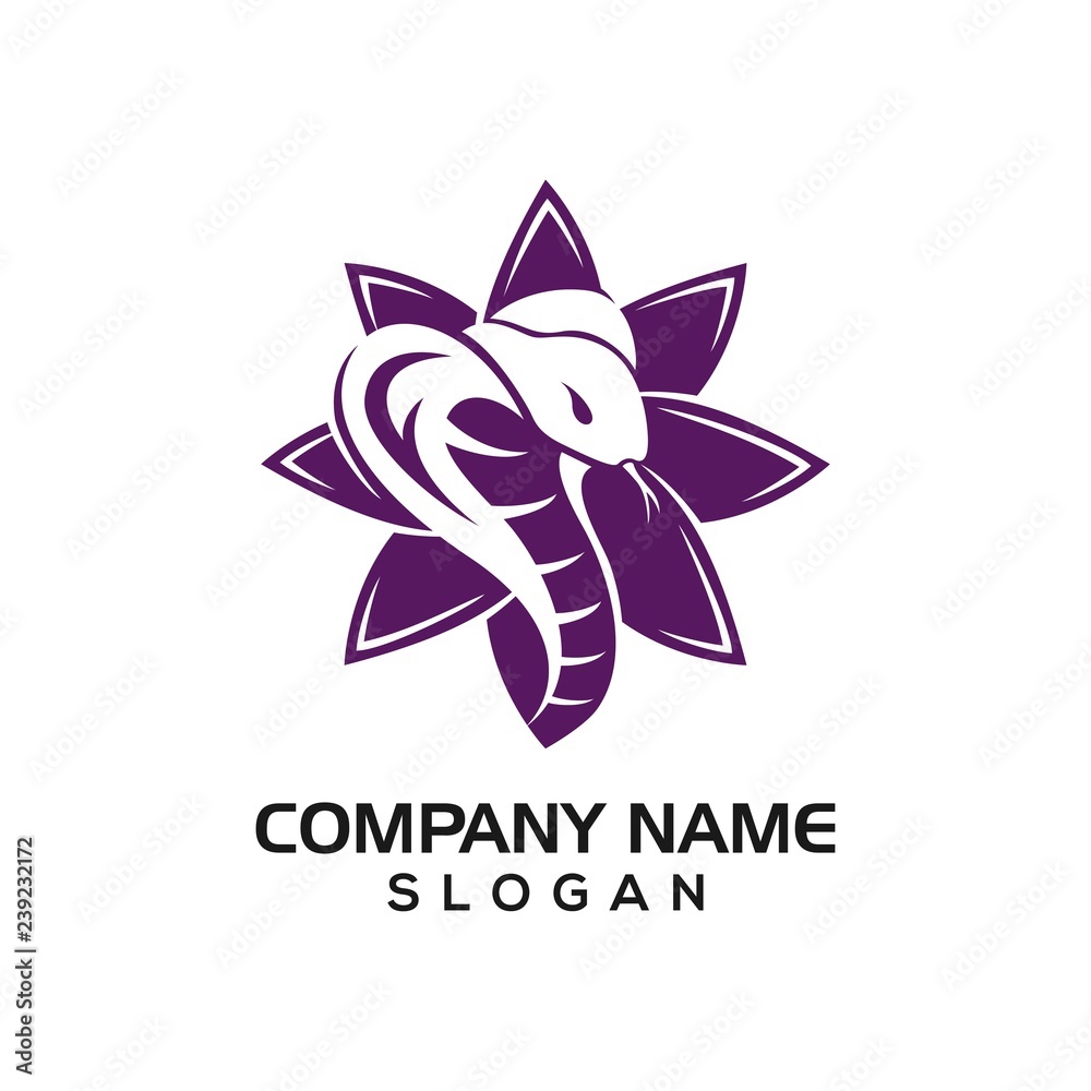 Cobra and Lotus for therapy or healthy logo icon graphic resource Cobra and Lotus for therapy or healthy logo icon graphic resource