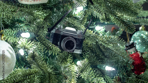 Christmas tree decorations closeup, santa, lights, background, macro, cute, fun, holiday, please support me, 
