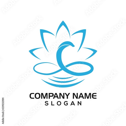 Cobra and Lotus for therapy or healthy logo icon  graphic resource