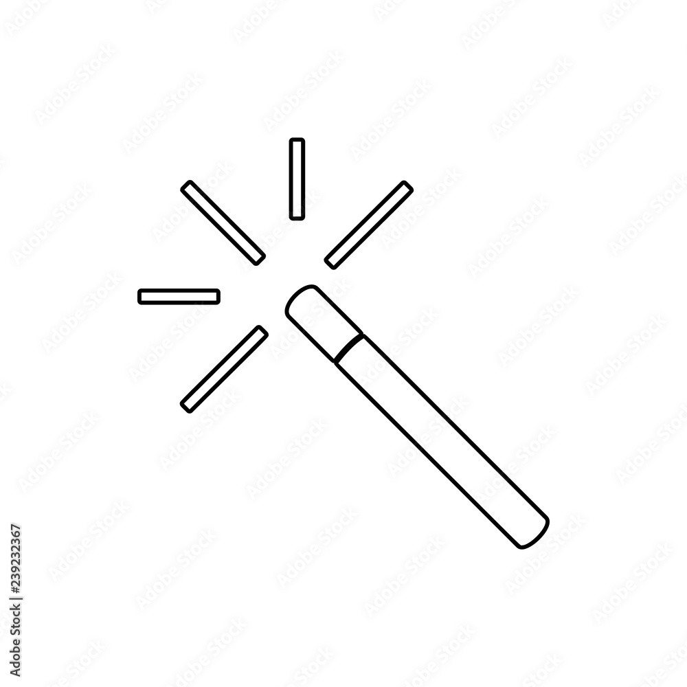 magic wand icon. Element of web for mobile concept and web apps icon. Thin line icon for website design and development, app development magic wand icon. Element of web for mobile concept and web apps icon. Thin line icon for website design and development, app development