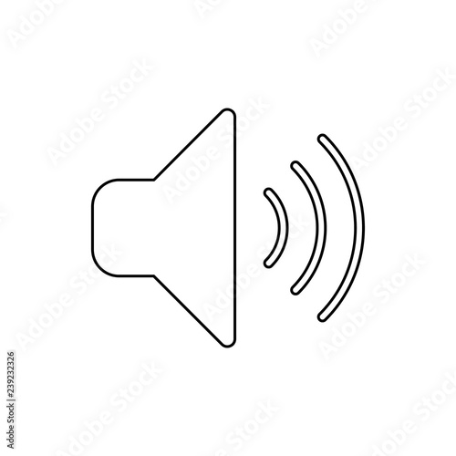sound sign icon. Element of web for mobile concept and web apps icon. Thin line icon for website design and development, app development