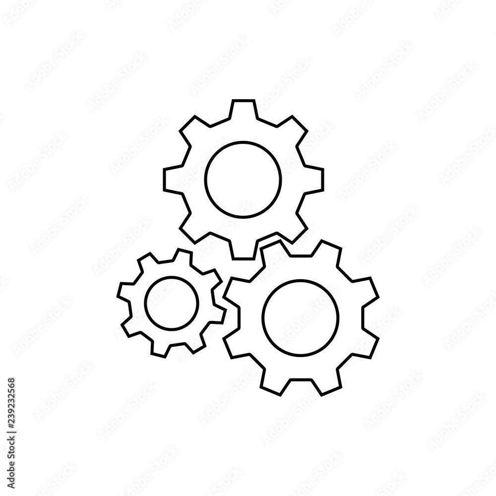 gears icon. Element of web for mobile concept and web apps icon. Thin line icon for website design and development, app development gears icon. Element of web for mobile concept and web apps icon. Thin line icon for website design and development, app development