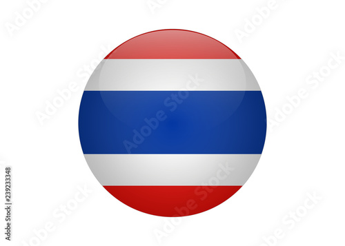 Thailand flag, official colors and proportion correctly. National Thailand flag. Flat vector illustration. EPS10.