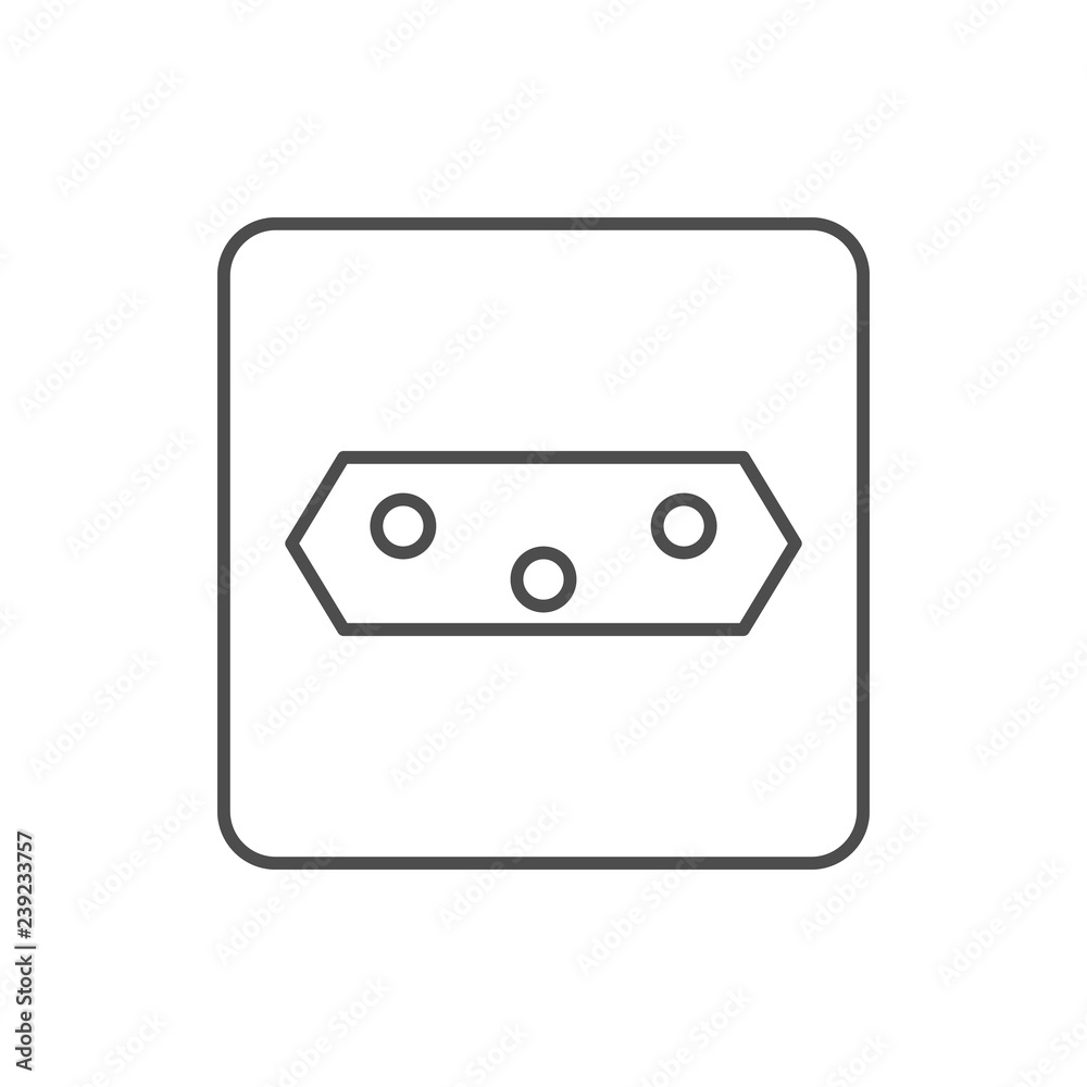electric outlet icon. Element of web for mobile concept and web apps icon. Thin line icon for website design and development, app development electric outlet icon. Element of web for mobile concept and web apps icon. Thin line icon for website design and development, app development
