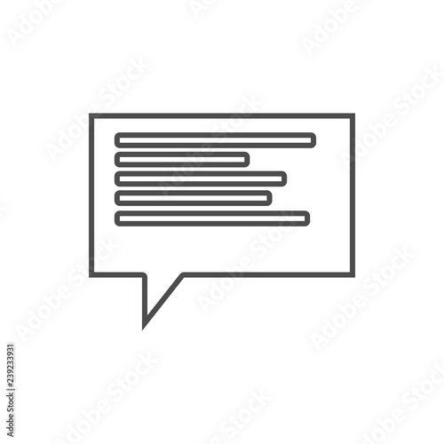 bubbles communicating with the text icon. Element of web for mobile concept and web apps icon. Thin line icon for website design and development, app development