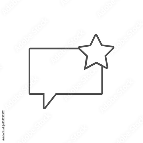 communication bubbles with an asterisk icon. Element of web for mobile concept and web apps icon. Thin line icon for website design and development, app development
