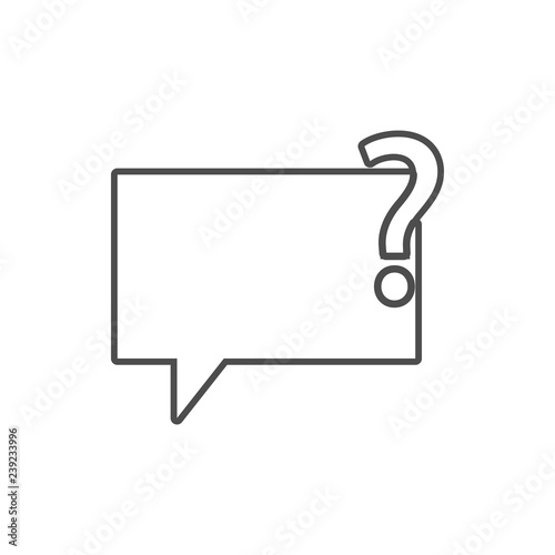 bubbles communicating with the question icon. Element of web for mobile concept and web apps icon. Thin line icon for website design and development, app development