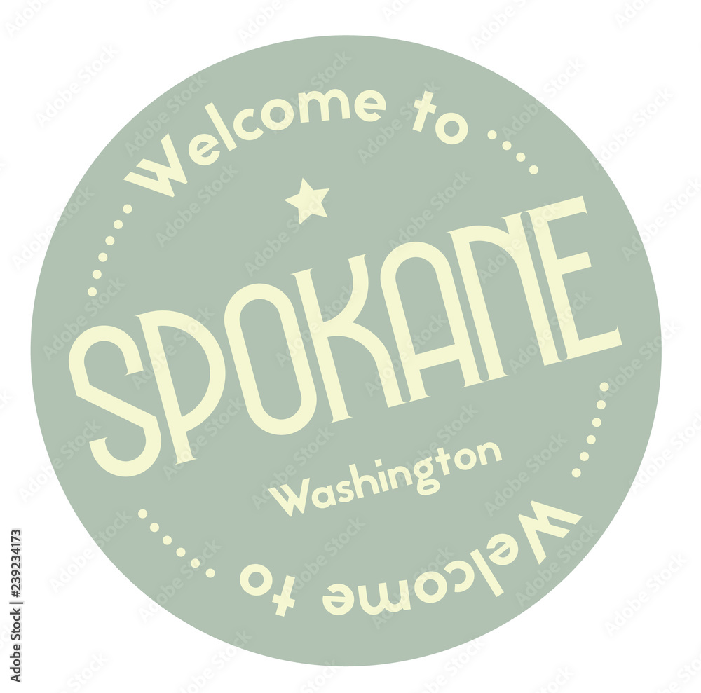 Fototapeta premium Welcome to Spokane Washington