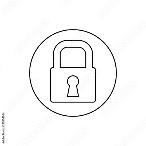 castle in a circle icon. Element of web for mobile concept and web apps icon. Thin line icon for website design and development, app development