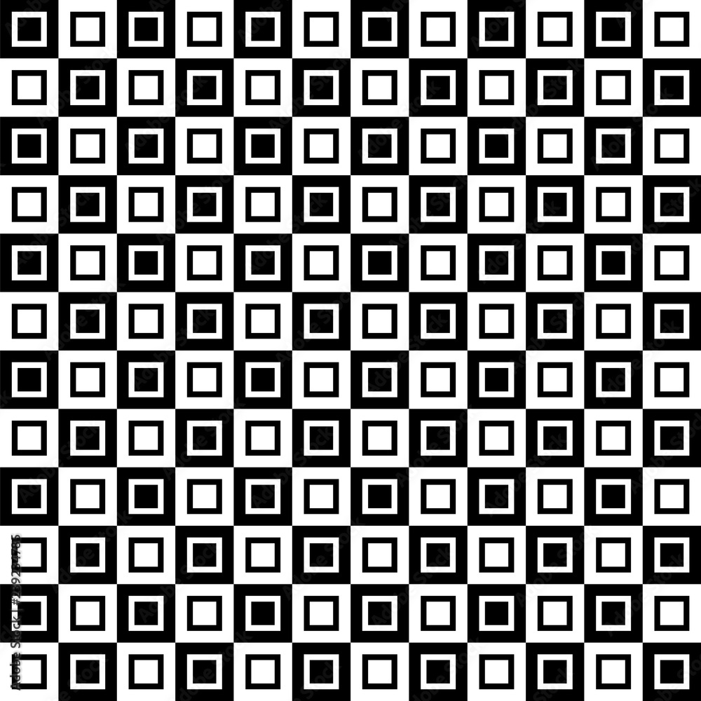 Black and white checkered seamless pattern. Endless background. Black and white checkered seamless pattern. Endless background.