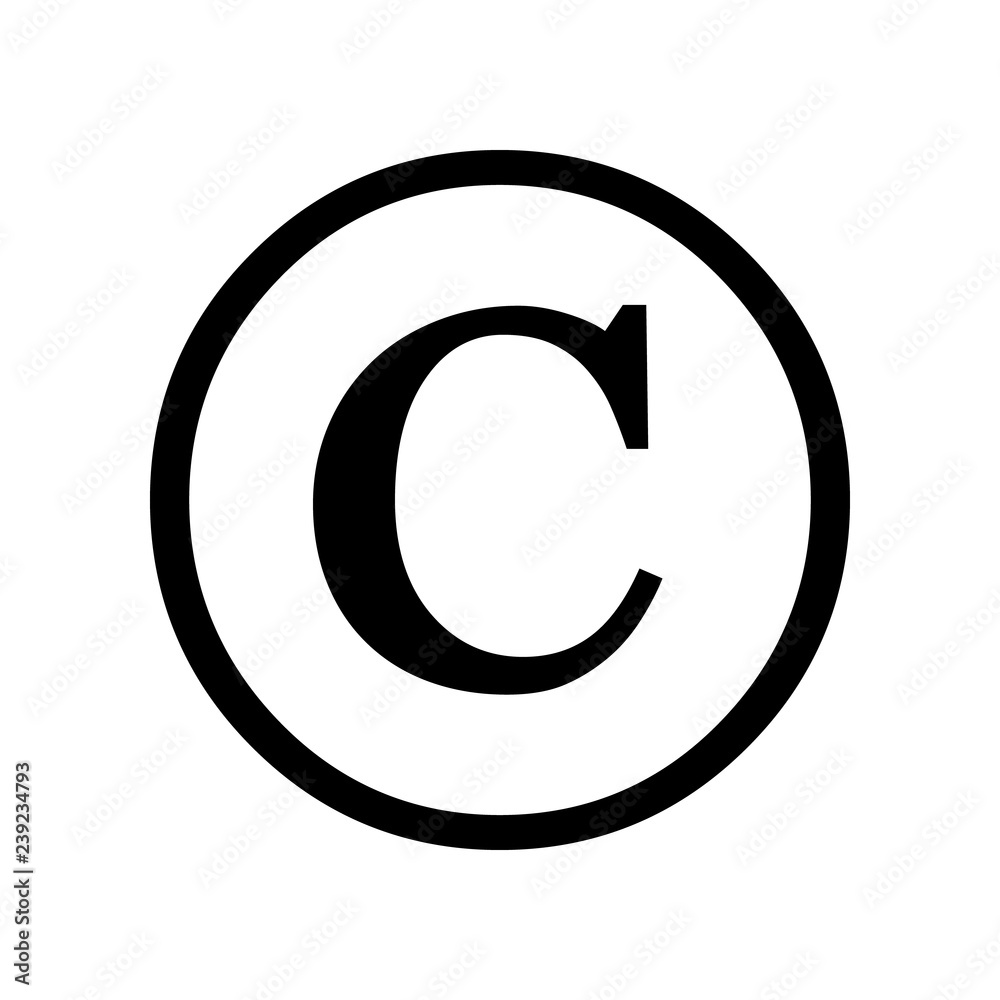 Copyright symbol isolated on white Copyright symbol isolated on white