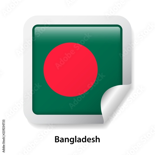 Flag of Bangladesh. Round glossy sticker Free Download Flag of Bangladesh. Round glossy sticker - GFXLoad