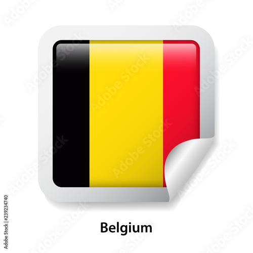 Free Download Flag of Belgium. Round glossy sticker - GFXLoad