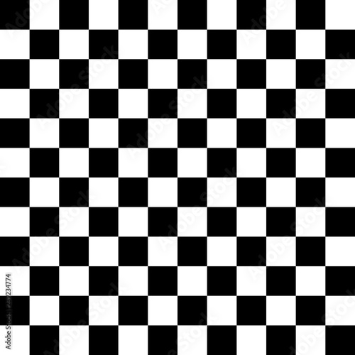 Black and white checkered seamless pattern. Endless background. Racing flag texture