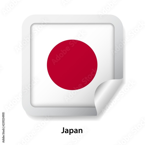 Flag of Japan. Round glossy sticker Free Download Flag of Japan. Round glossy sticker - GFXLoad