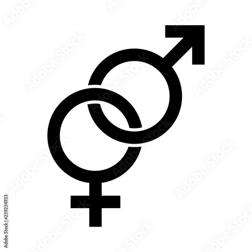 Male and Female symbol. Women and Man heterosexual sign. Venus and Mars icon