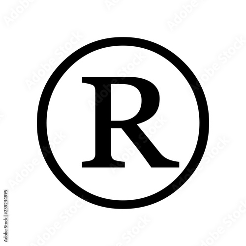 Registered trademark symbol isolated on white