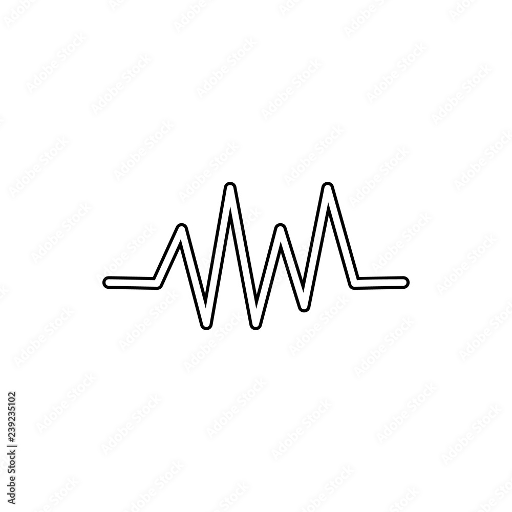 pulse icon. Element of web for mobile concept and web apps icon. Thin line icon for website design and development, app development