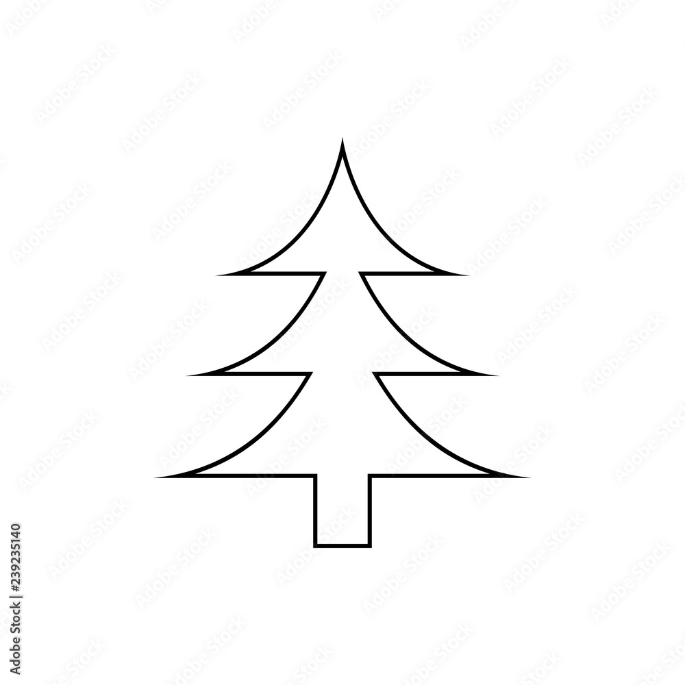 christmas tree icon. Element of web for mobile concept and web apps icon. Thin line icon for website design and development, app development christmas tree icon. Element of web for mobile concept and web apps icon. Thin line icon for website design and development, app development