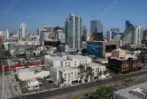 Cityscape downtown view of the San Diego California skyline