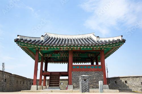 Suwon Hwaseong Fortress is a fortress wall during the Joseon Dynasty and is a World Heritage Site owned by Korea.