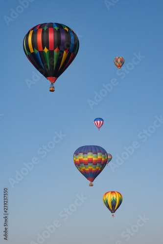 Colorful hot air balloons in the sky over Temecula © Steve Azer