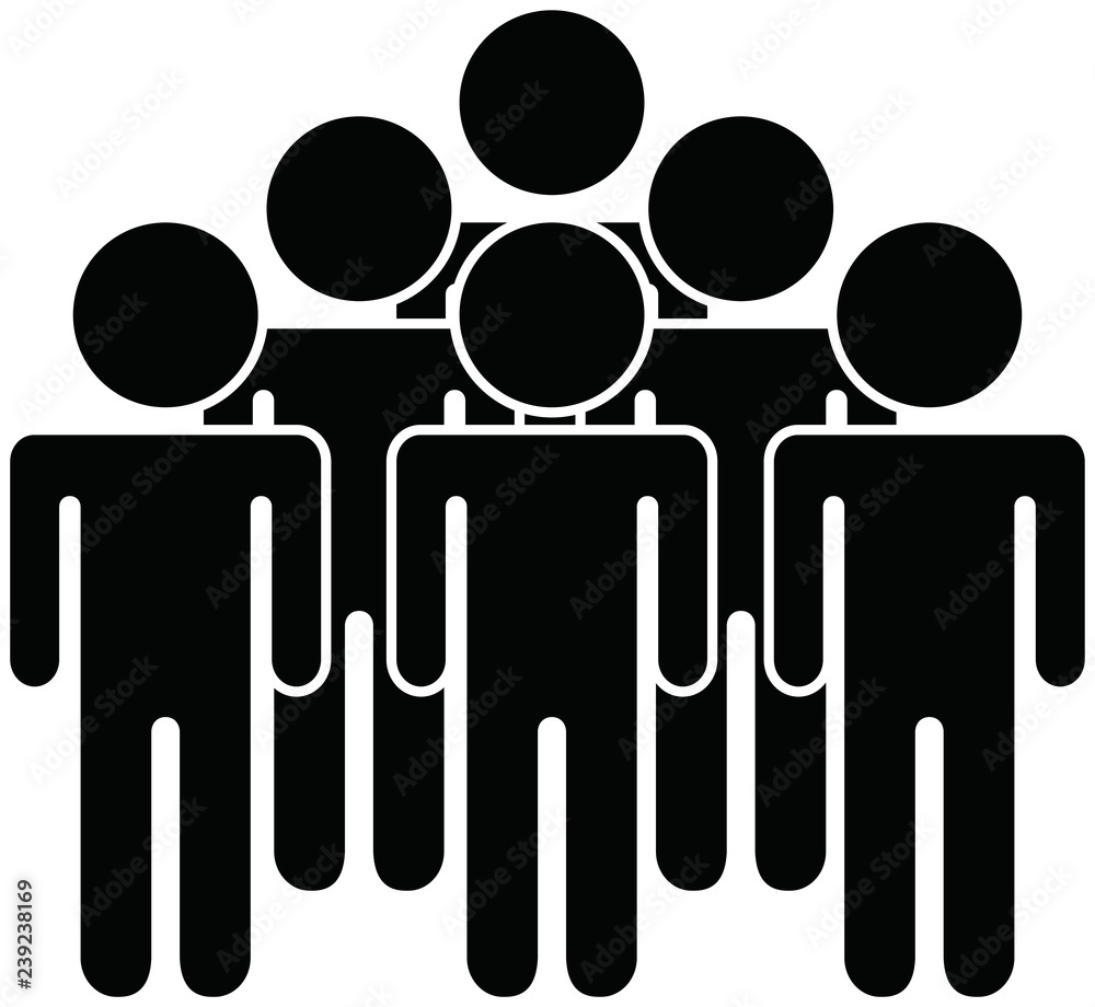 Align teams of Black people silhouette Align teams of Black people silhouette