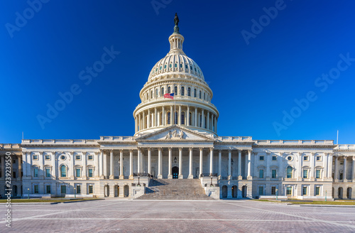 US Capitol over blue sky © sborisov