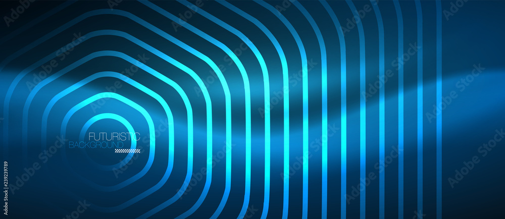 Neon glowing lines, magic energy space blue light concept, abstract background wallpaper design Neon glowing lines, magic energy space blue light concept, abstract background wallpaper design