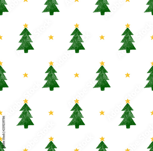 christmas tree, seamless vector pattern