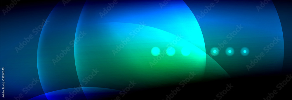 Vector blurred neon glowing circles with flowing and liquid light concept, energy magic fantastic abstract background Vector blurred neon glowing circles with flowing and liquid light concept, energy magic fantastic abstract background