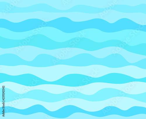 Abstract nautical wallpaper of the surface. Wavy sea background. Pattern with lines and waves. Multicolored texture. Decorative style. Doodle for design © mikabesfamilnaya