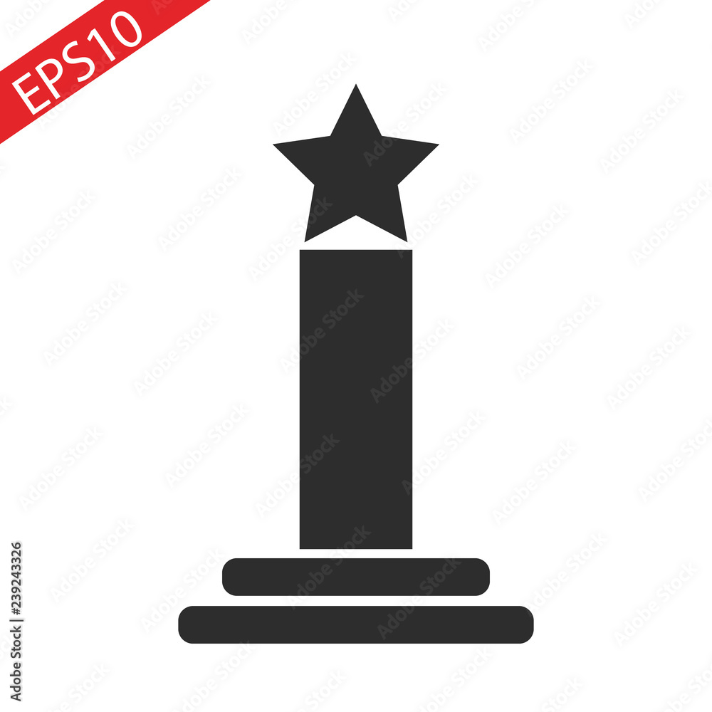 Star award icon. Simple illustration of star award vector icon isolated on white background Star award icon. Simple illustration of star award vector icon isolated on white background