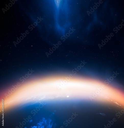 planet earth stratosphere   high contrast image