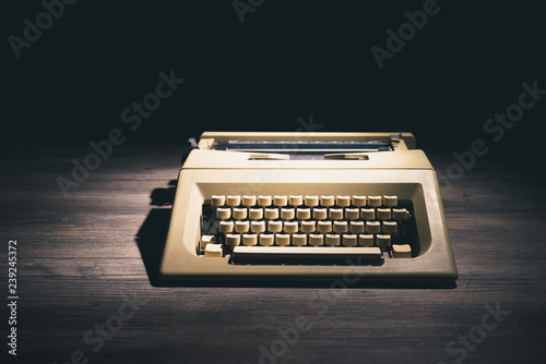 High contrast image of a typewriter