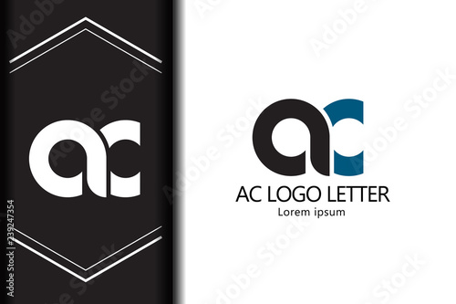 alphabet  logo letter AC with combination, lowercase for business - vector