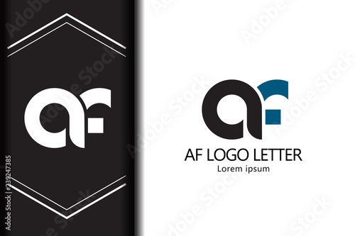 alphabet  logo letter AF with combination, lowercase for business - vector