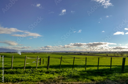 Beautiful farm on the countryside of New Zealand.