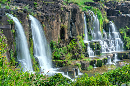 Mystical waterfall in the Da Lat plateau  Vietnam. This is known as the first Southeast Asian waterfall in the wild beauty attracted many tourists to visit