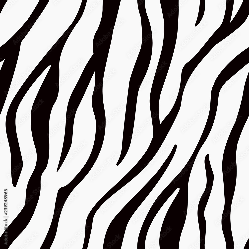 Forbyde spredning Ovenstående Zebra Stripes Seamless Pattern. Zebra print, animal skin, tiger stripes,  abstract pattern, line background, fabric. Amazing vector illustration.  Poster, banner. Black and white artwork, Stock Vector | Adobe Stock