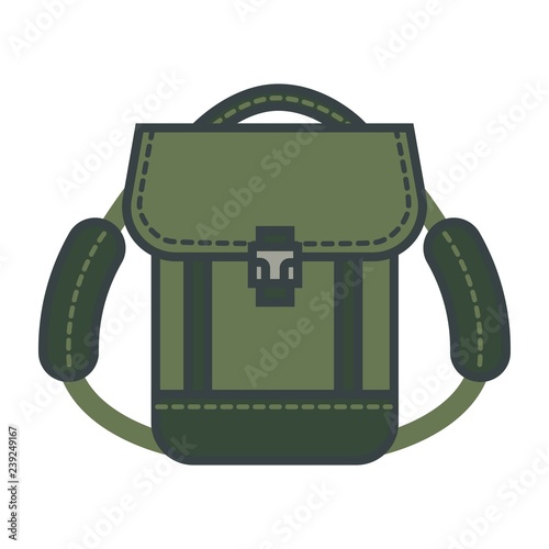 Rucksack with adjustable straps adventure time isolated icon