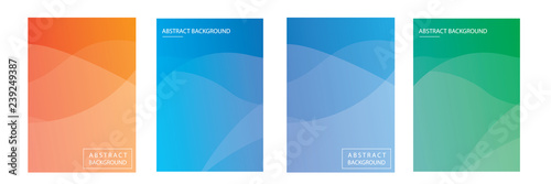 set of  modern abstract background with soft gradient color